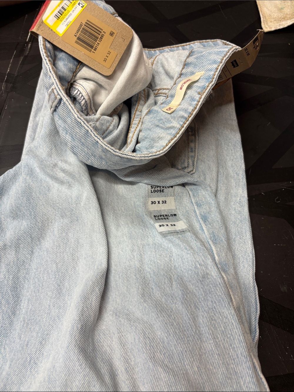 Levi's Light Blue Wide Leg Jeans - Women's Flare Denim 30x32 b186 - Picture 5 of 6